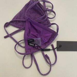 TRIANGL VINCA PURPLE SPARKLE BIKINI TOP